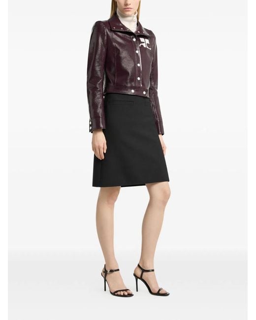 Courreges Brown Re-Edition Vinyl Jacket