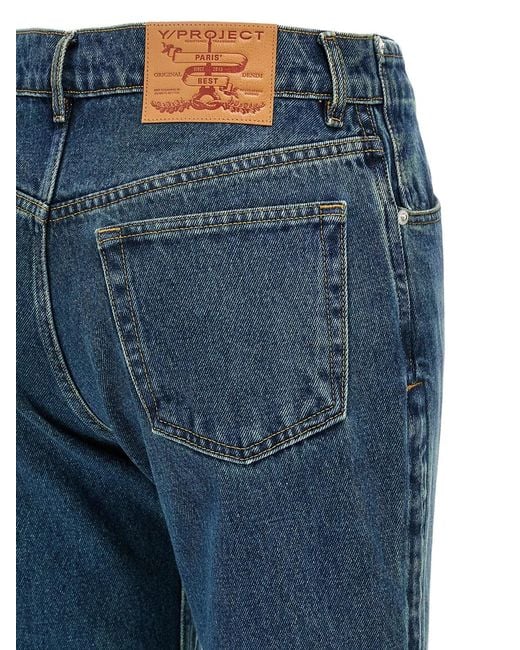 Y. Project Blue 'Evergreen Hook And Eye' Jeans