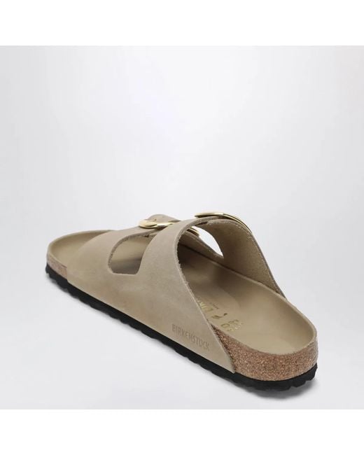 Birkenstock Natural Arizona Big Buckle Slides