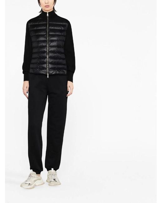 Moncler Black Panelled Zip-Up Jacket
