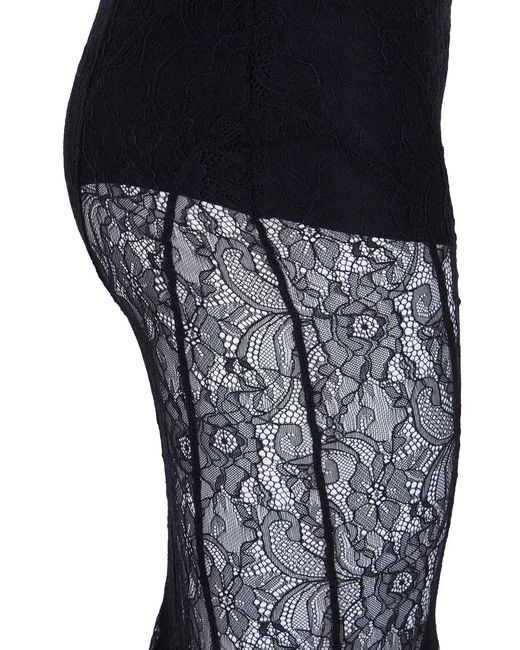 Elisabetta Franchi Black Long Flamenco Skirt