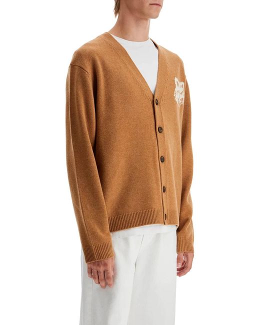 Maison Kitsuné Brown Maison Kitsuné Wool Clothing Sweaters for men
