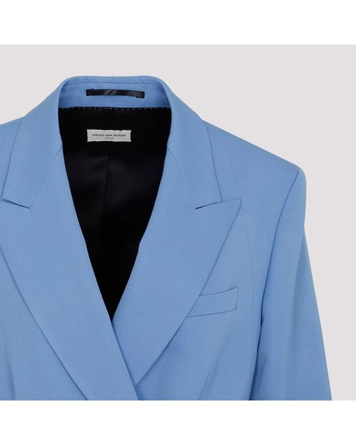 Dries Van Noten Blue Wool Beno Jacket