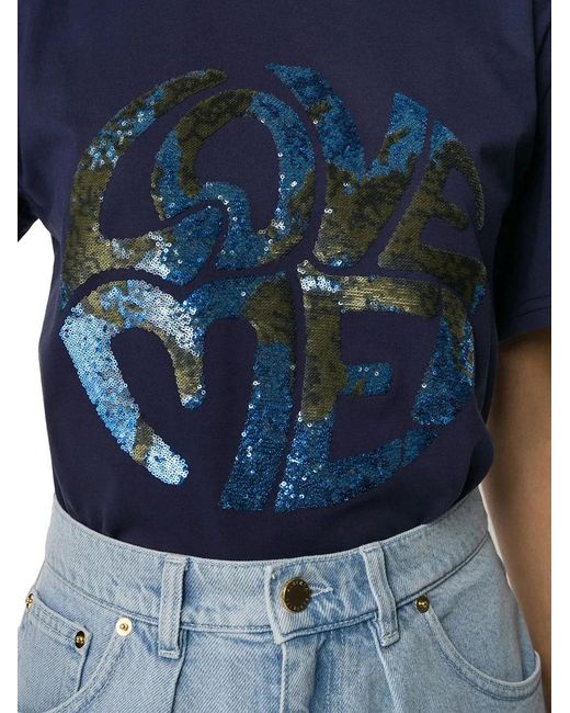 Alberta Ferretti Blue Cotton T-Shirt