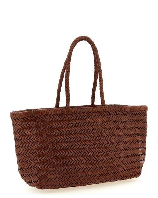 Dragon Diffusion Brown 'Bamboo Triple Jump' Large Shoulder Bag