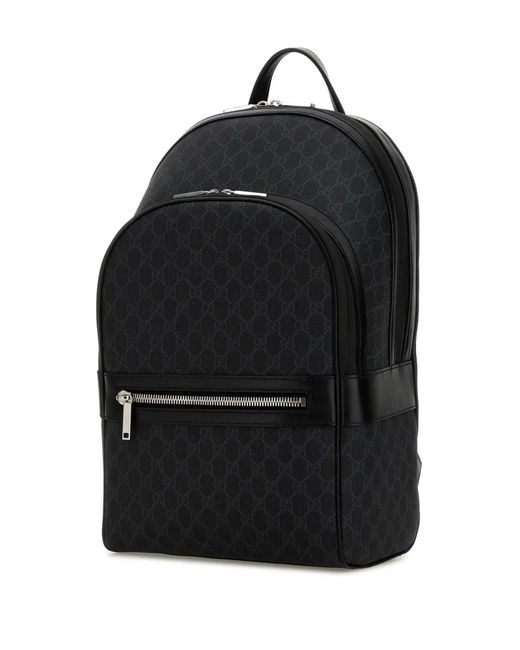 Gucci Black Medium Backpack Gg Supreme for men