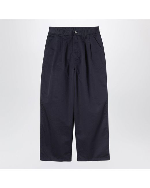 Carhartt Blue Brockman Dark Cotton Twill Pants for men