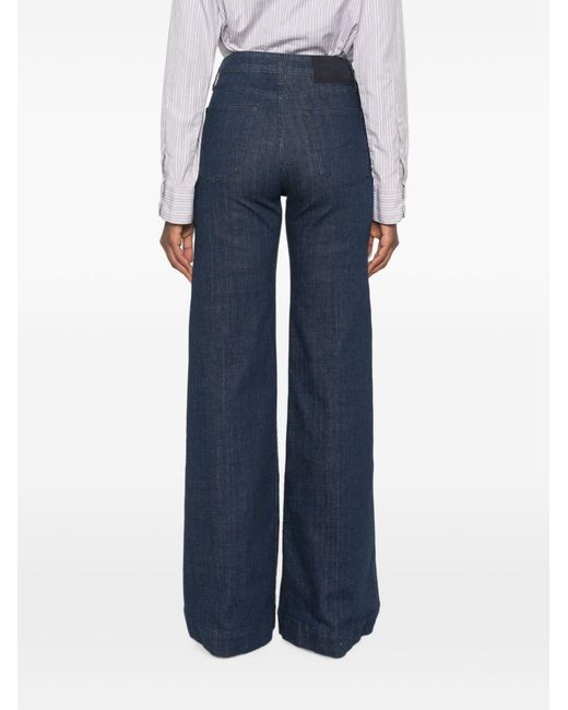 Jacob Cohen Blue Wide-Leg Denim Jeans
