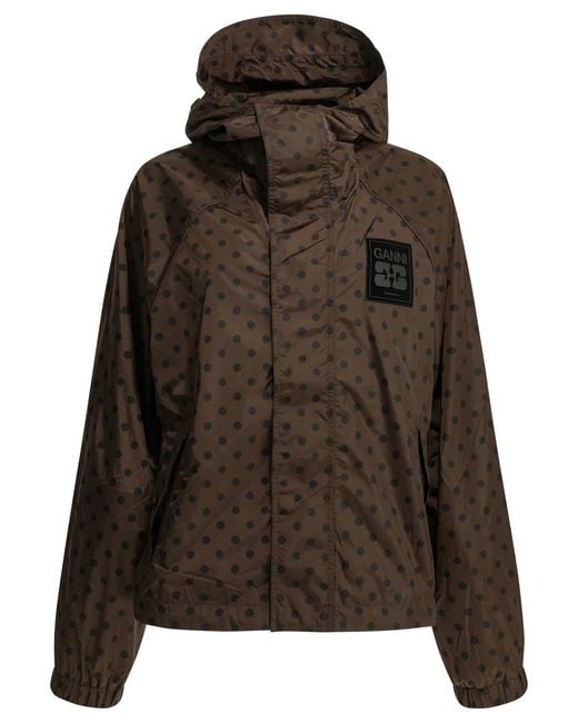 Ganni Brown Light Polka Dot Jacket