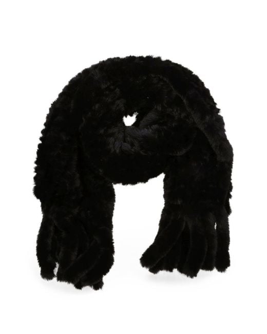 Pinko Black Polyester Scarf