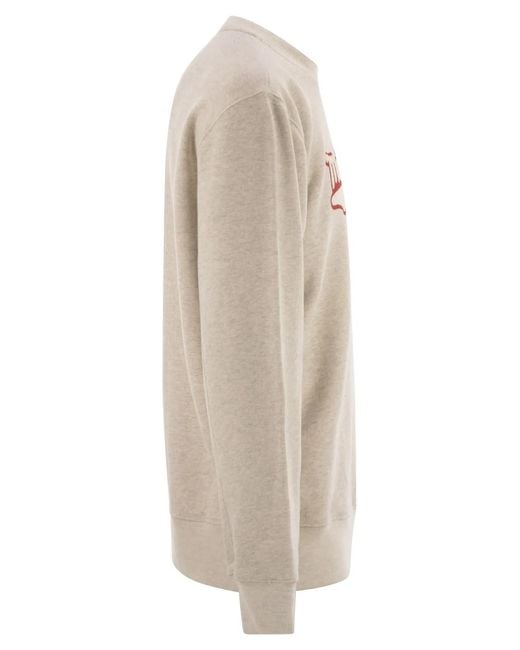 Autry X Maison Kitsune Gray Autry X Maison Kitsunè Logo Sweatshirt