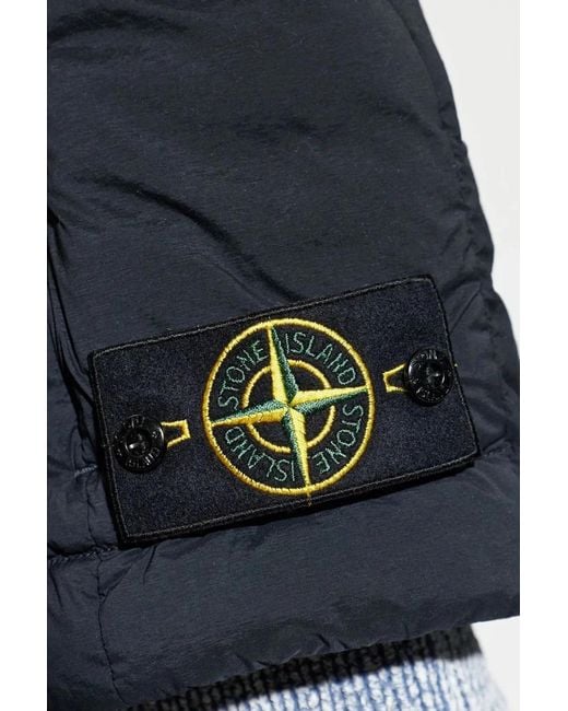 Stone Island Blue Down Vest for men