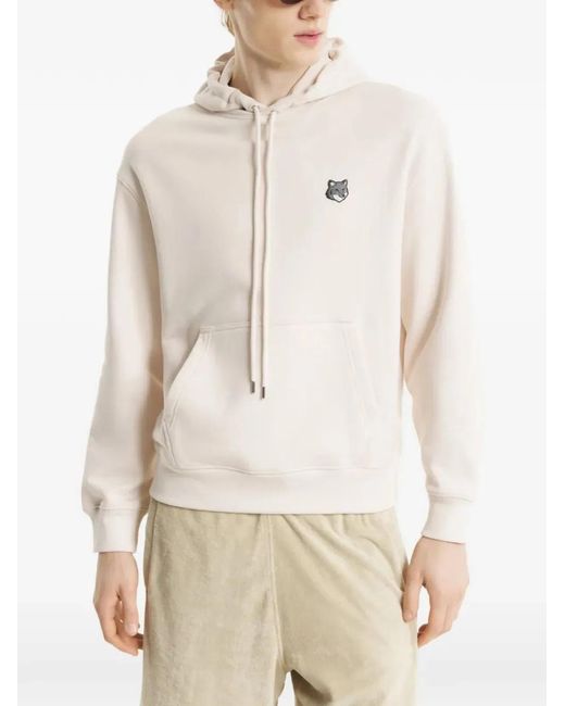 Maison Kitsuné White Maison Kitsuné Lilac Cotton Sweater for men