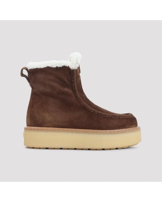 Prada Brown Suede Ankle Boots