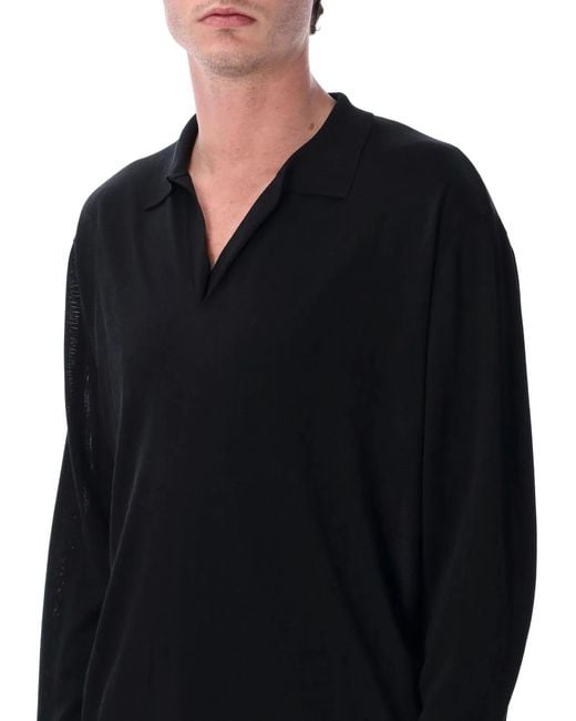 Roberto Collina Blue Long Sleeve Knit Polo for men