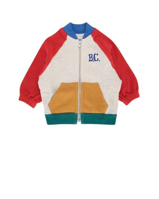 Bobo Choses Red Baby B.C Color Block Zipped Sweatshirt