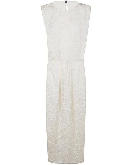 Maria Calderara White Back Or Front Long Dress