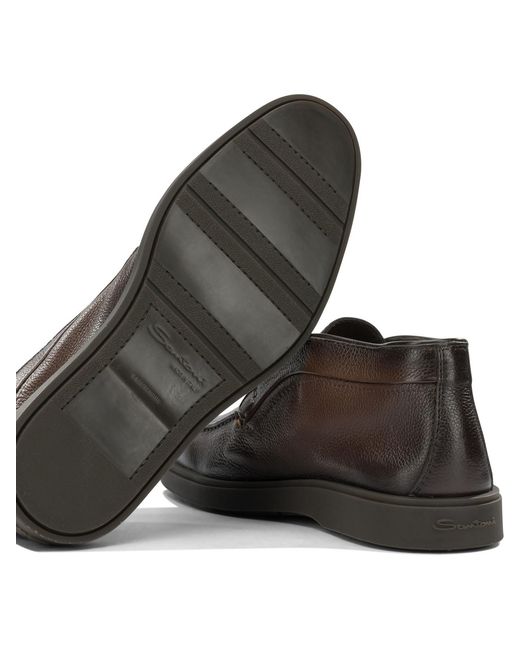 Santoni Brown "Dragon" Loafers for men