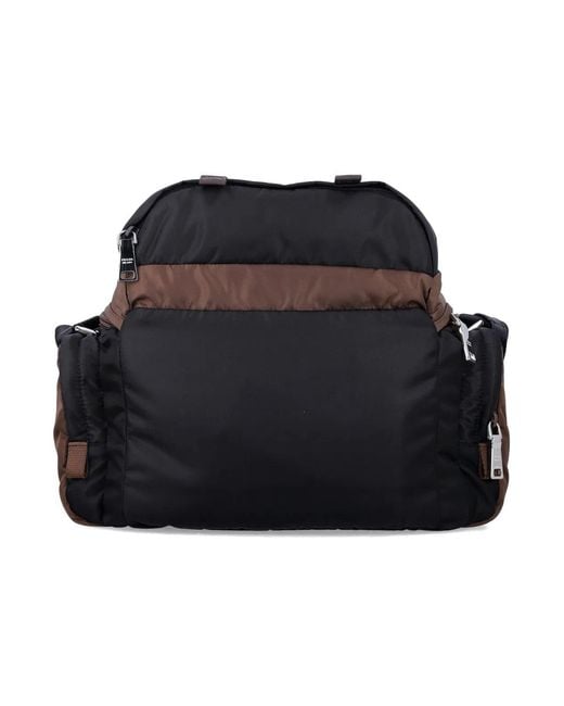 Prada Black Two-Tone Re-Nylon Crossbody Bag for men