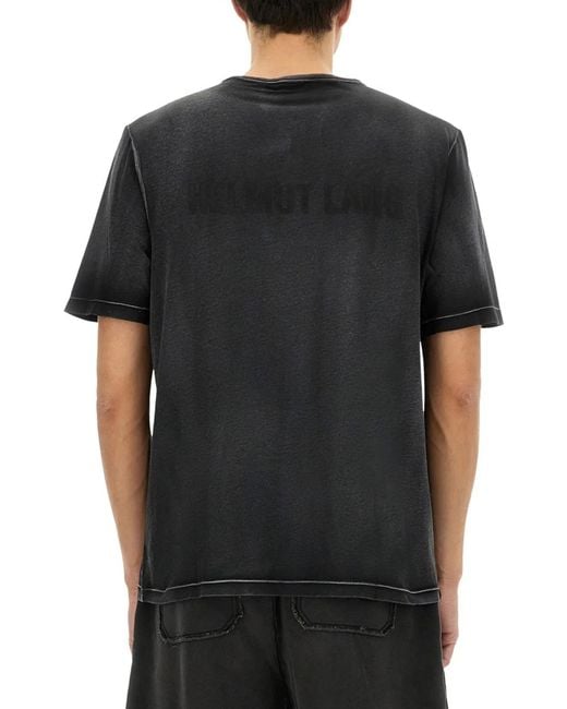 Helmut Lang Black "Garment-Dyed New York" T-Shirt for men