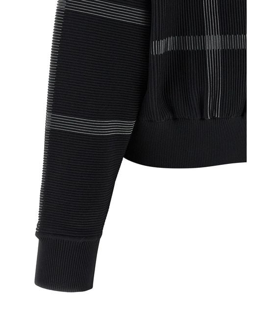 Pleats Please Issey Miyake Black 'Crossing Knit' Sweater