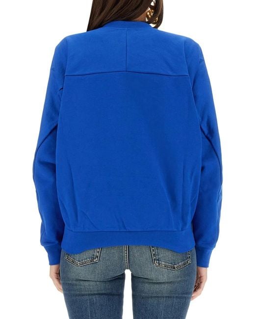 McQueen Blue Varsiity Skull Sweatshirt