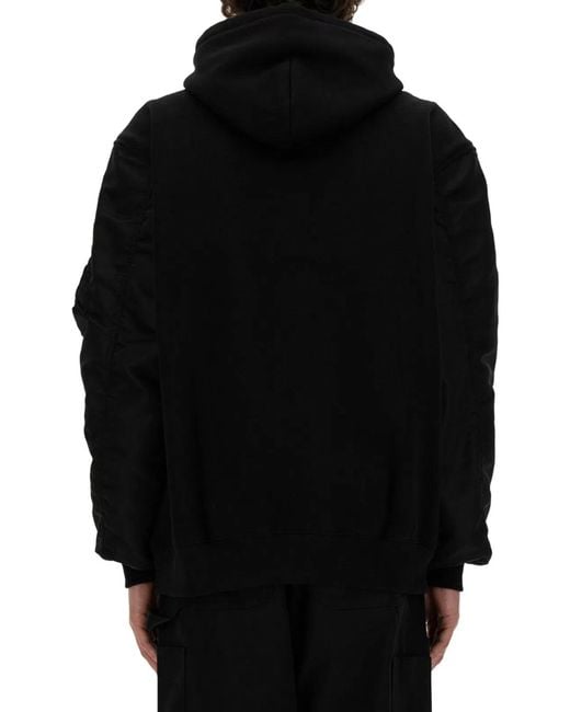 Junya Watanabe Black Oversized Sweatshirt for men