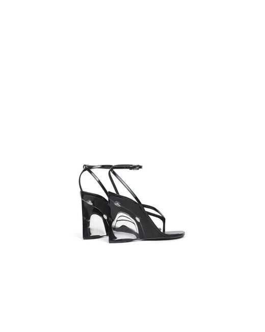 Alaïa White Alaia Toe Strap Wedge Sandals