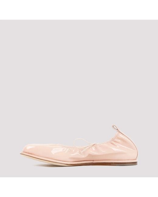 Simone Rocha Pink Heart Toe Lace-Up Ballerina