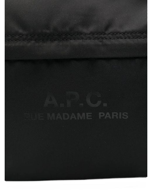 A.P.C. Black Backpack With Logo