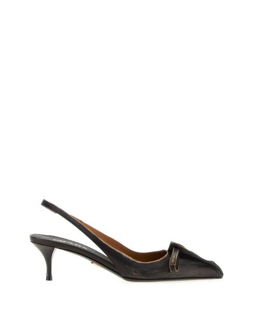Prada Black Leather Pumps
