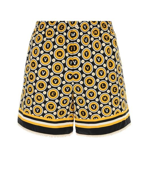 Valentino Garavani Multicolor Printed Poplin Bermuda Shorts for men