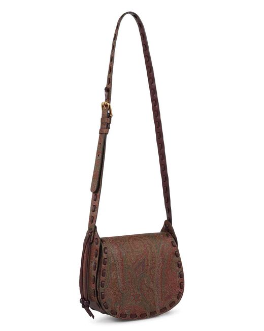 Etro Brown Drya Arnica 1984 Small Crossbody Bag