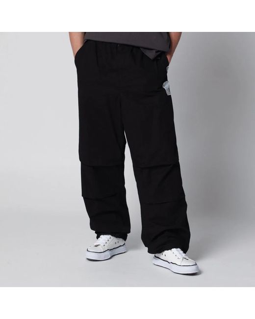 Maison Mihara Yasuhiro Black Cotton Ripstop Parachute Trousers for men