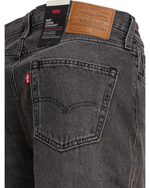 Levi's Gray "568 Straight" Jeans for men