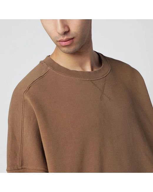 Entire studios Brown Cotton Crewneck Sweatshirt for men