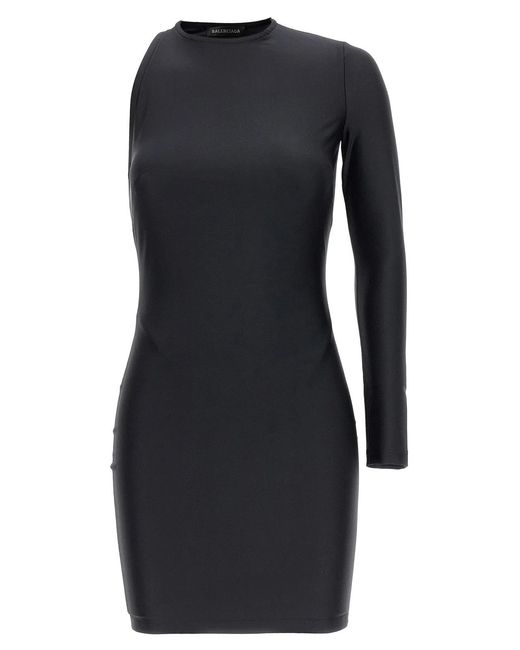 Balenciaga Black Cut-Out One Shoulder Dress