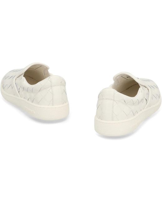 Bottega Veneta White Sawyer Leather Sneakers