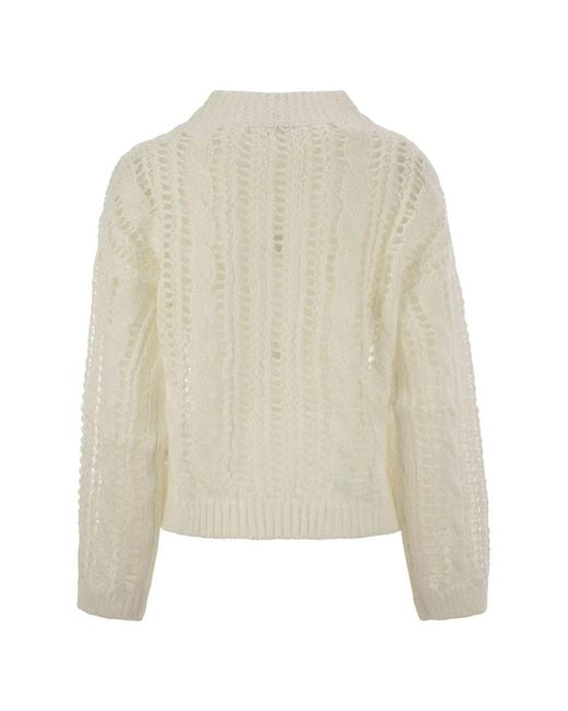 Brunello Cucinelli Natural Cable & Mesh Jute And Cotton Jersey