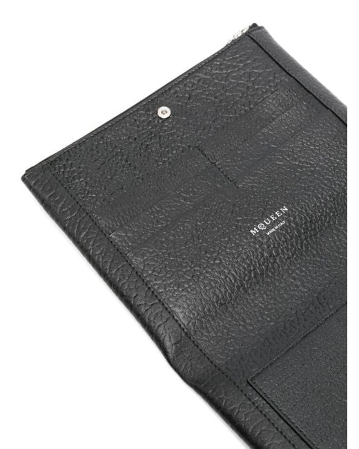 McQueen Black Leather Pouch