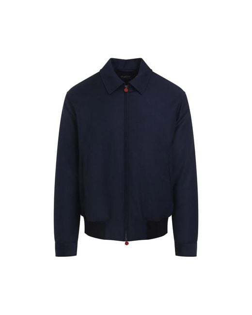 Kiton Blue Bomber Jacket for men