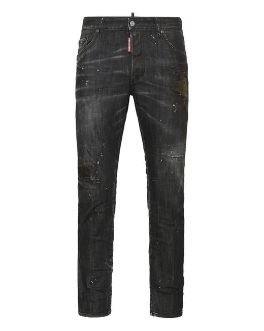 DSquared² Gray Cotton Trousers for men