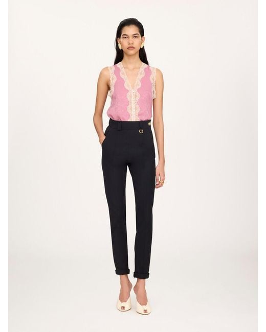 Chloé Pink Sleeveless Peplum Top