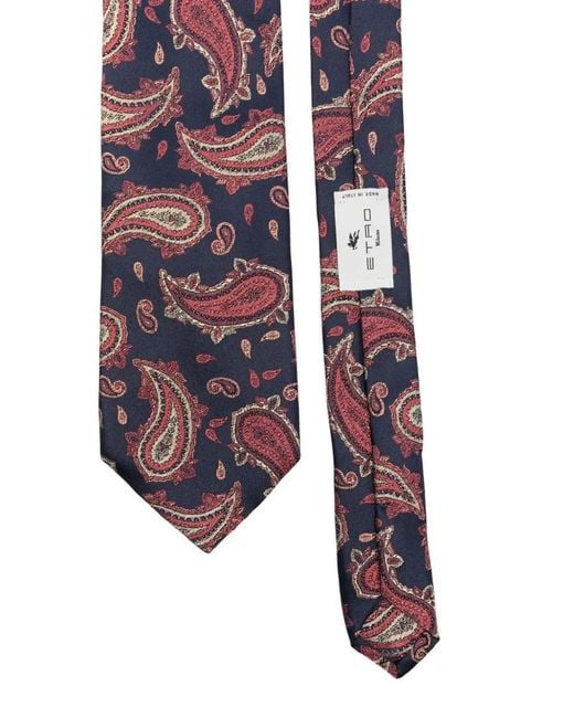 Etro Purple Tie 8 Cm for men