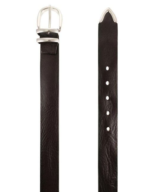 Alberto Luti Brown Leather Belt for men