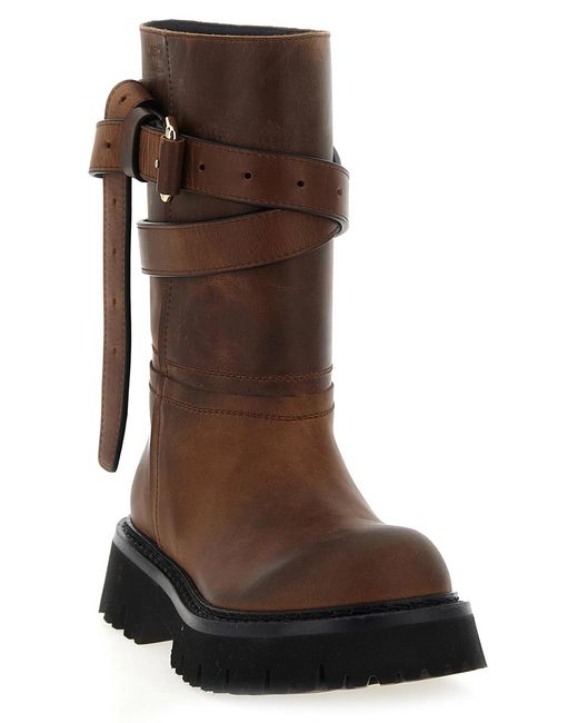 Moschino Brown Brick' Boots