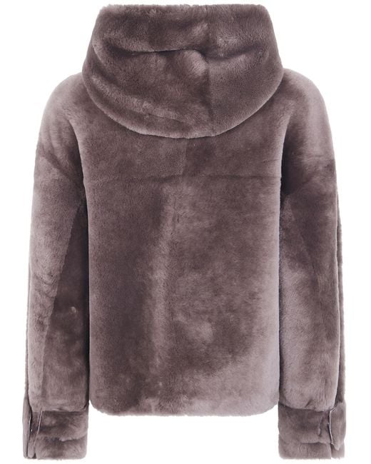 Blancha Brown Straight Merino Shearling Jacket