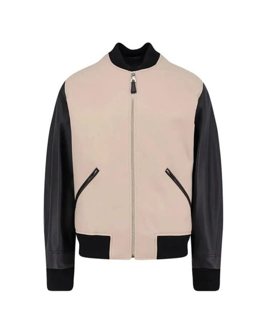 Givenchy Natural Panelled Bomber Jacket for men
