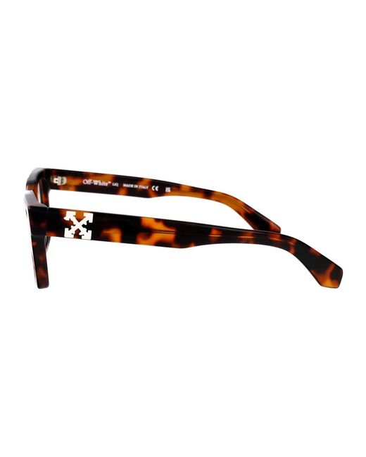 Off-White c/o Virgil Abloh Black Shiny Havana Acetate Glasses
