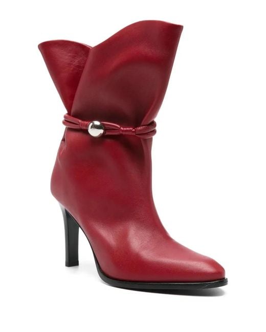 Isabel Marant Red 90Mm Lolya Boots